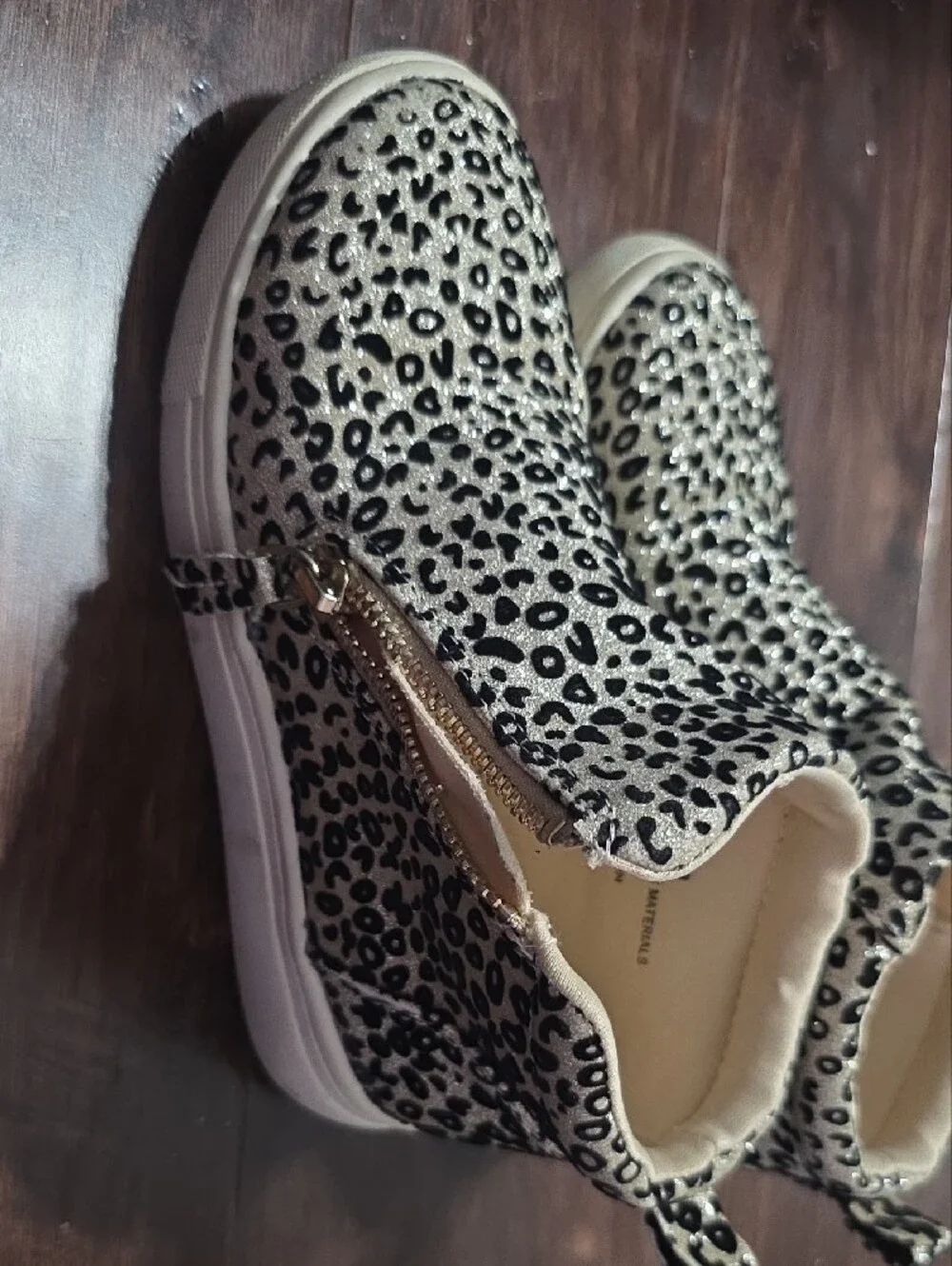 Harper Canyon Kids Leopard Print Glitter Boots - Silver/Black